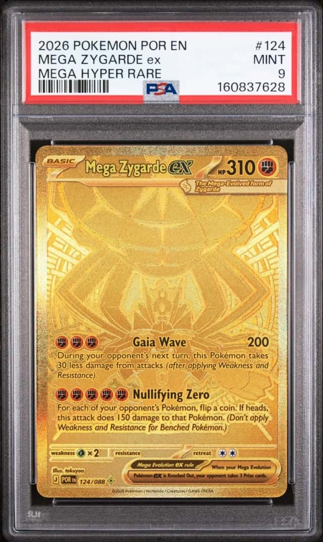 2026 POKEMON POR EN-PERFECT ORDER MEGA HYPER RARE #124 MEGA ZYGARDE EX PSA 9