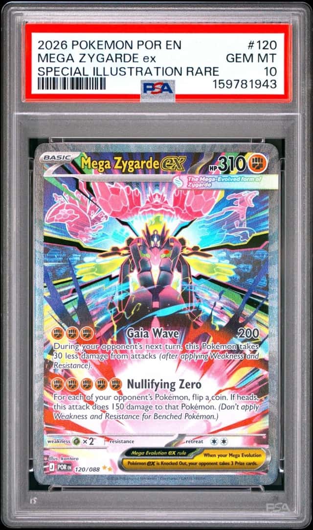 2026 POKEMON PERFECT ORDER SPECIAL ILLUSTRATION RARE MEGA ZYGARDE EX PSA 10