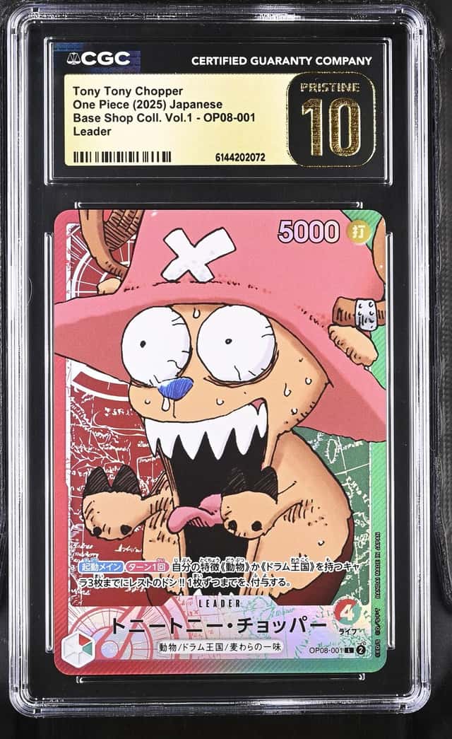 CGC PRISTINE 10 Chopper L OP08-001 ONE PIECE Card Game BASE SHOP Limited japan ③