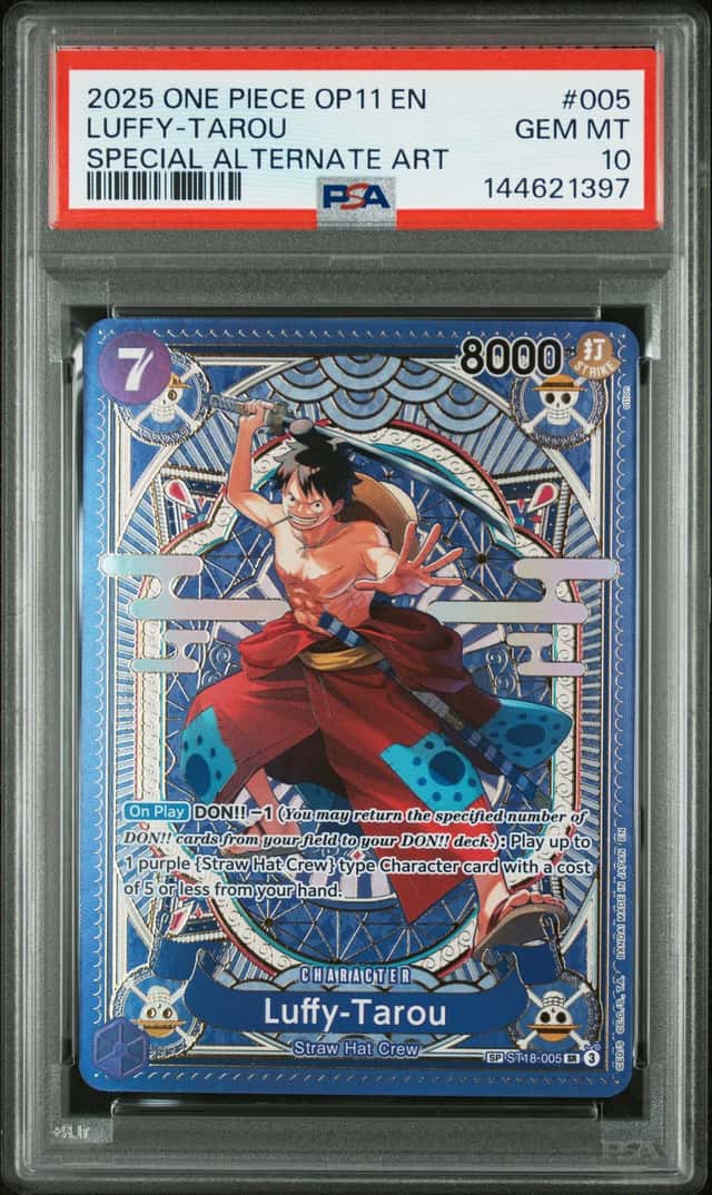 2025 One Piece OP11 EN Special Alternate Art #005 Luffy-Tarou PSA 10 GEM MINT