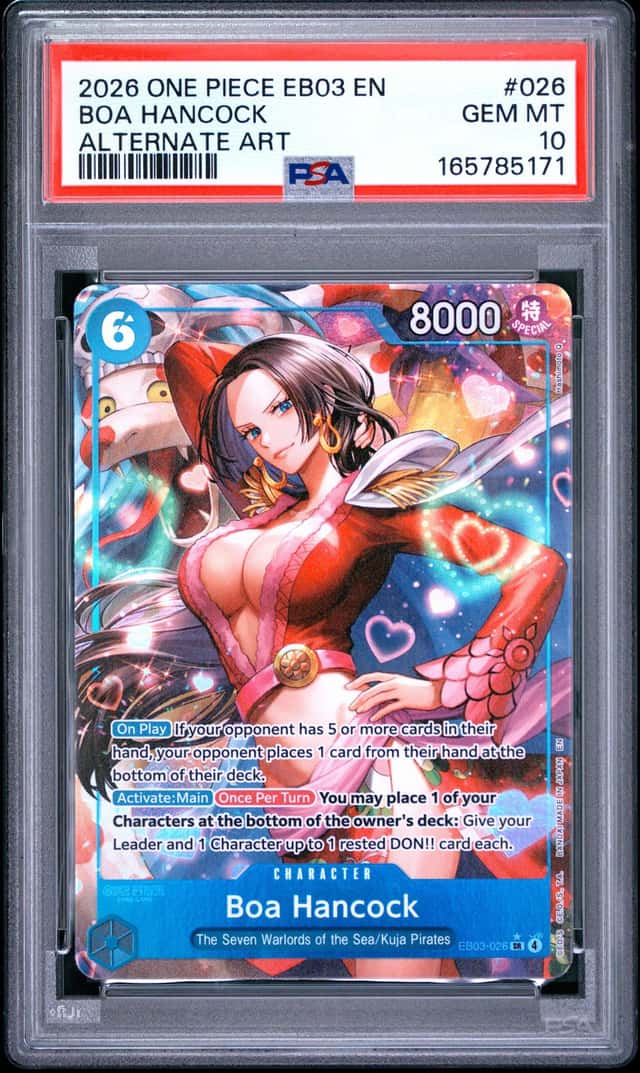 2026 ONE PIECE EB03-EXTRA BOOSTER HEROINES EDITION ALT ART BOA HANCOCK PSA 10