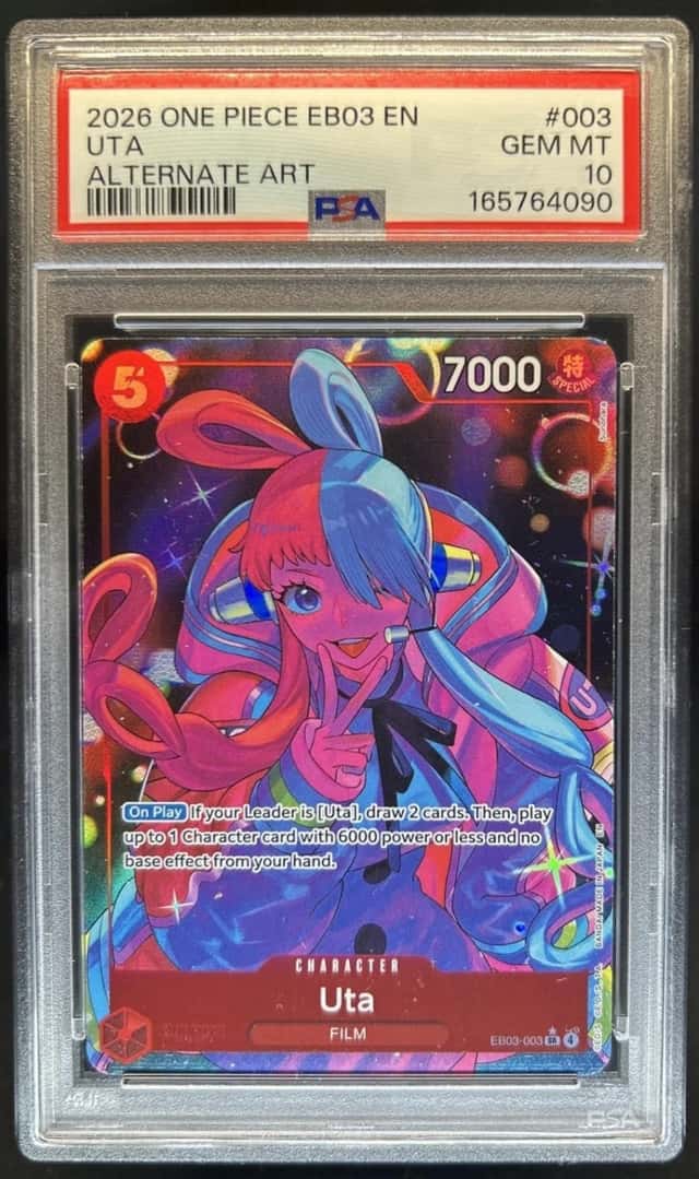 2026 One Piece Extra Booster Heroines Edition Uta Alt Art #EB03-003 PSA 10