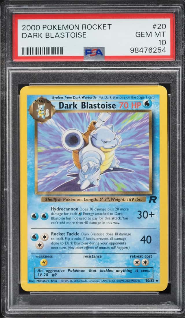 2000 Pokemon Team Rocket Dark Blastoise #20 PSA 10 GEM MINT