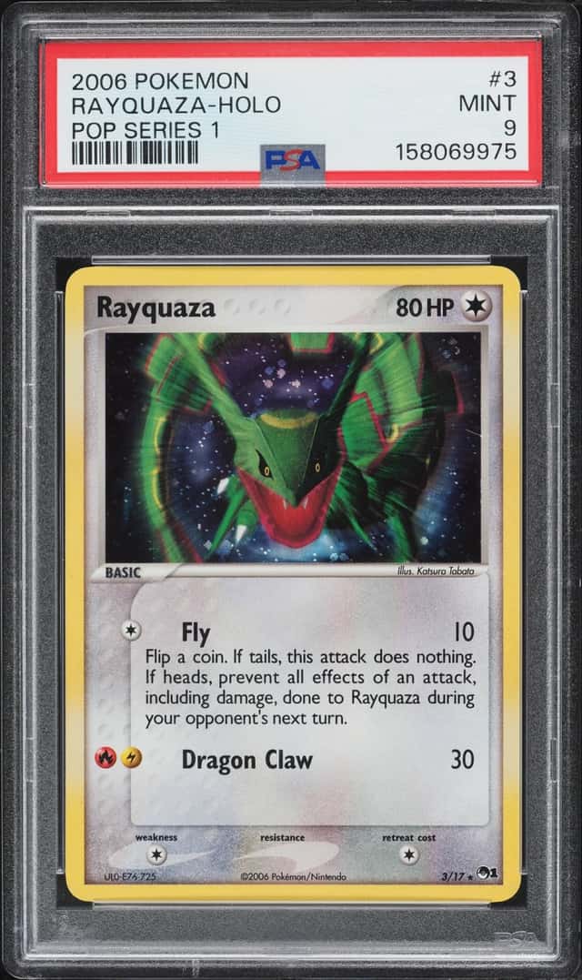2006 Pokemon POP Series 1 Holo Rayquaza #3 PSA 9 MINT