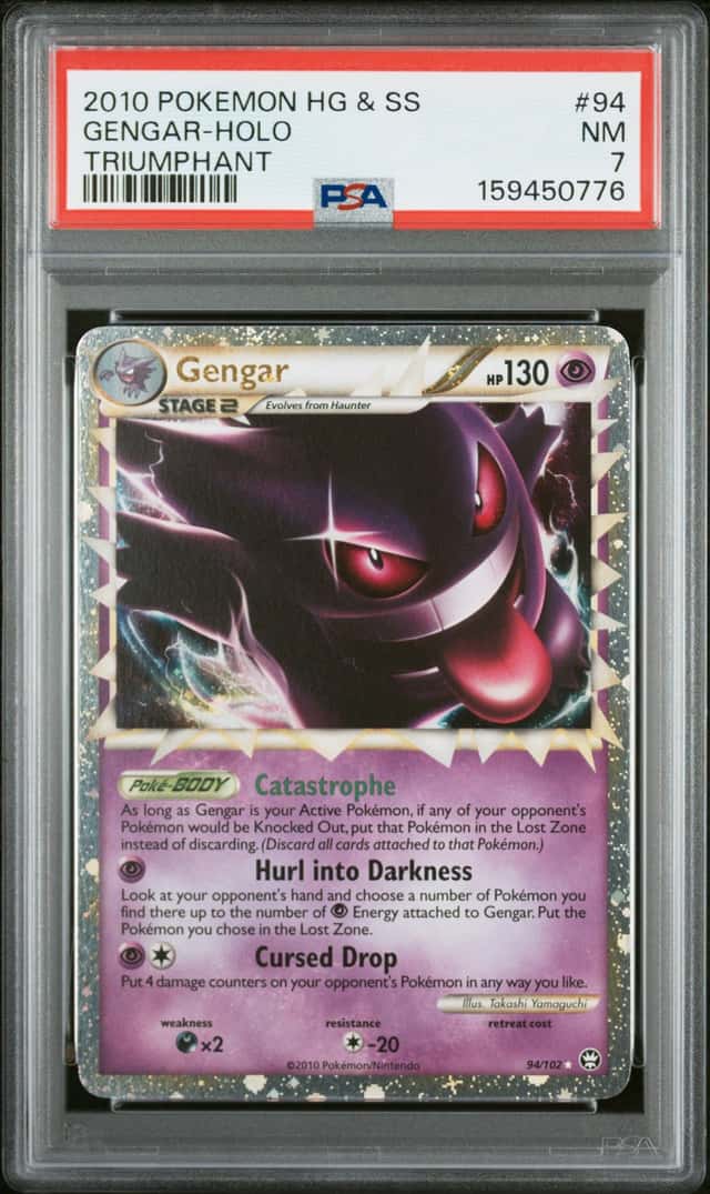 2010 Pokemon Heartgold and Soulsilver Triumphant Holo Gengar #94