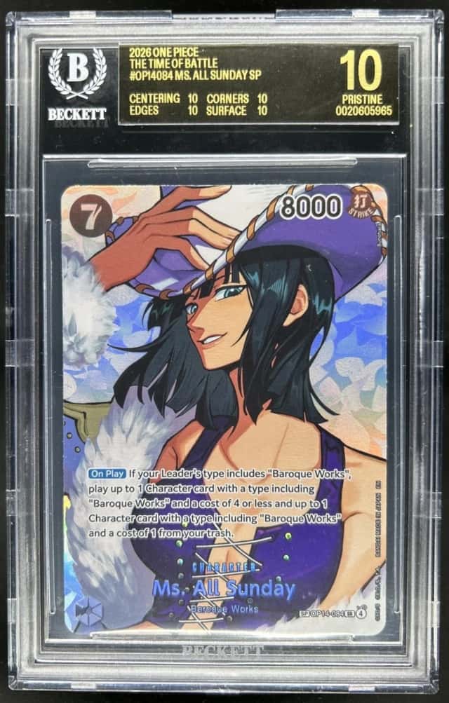 2026 One Piece Time of Battle Ms All Sunday Special #OP14-084 BGS 10 Black Label