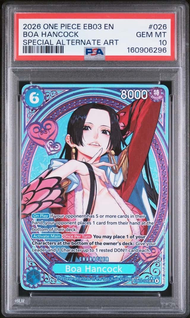 One Piece Boa Hancock Extra Booster Heroines Eb03-026 Special Alt Art PSA 10