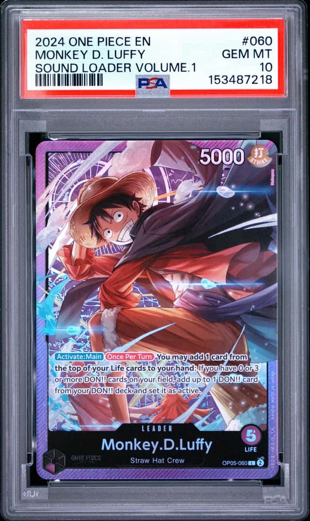 2024 ONE PIECE MONKEY D. LUFFY SOUND LOADER VOL.1 PROMOS #060 PSA 10