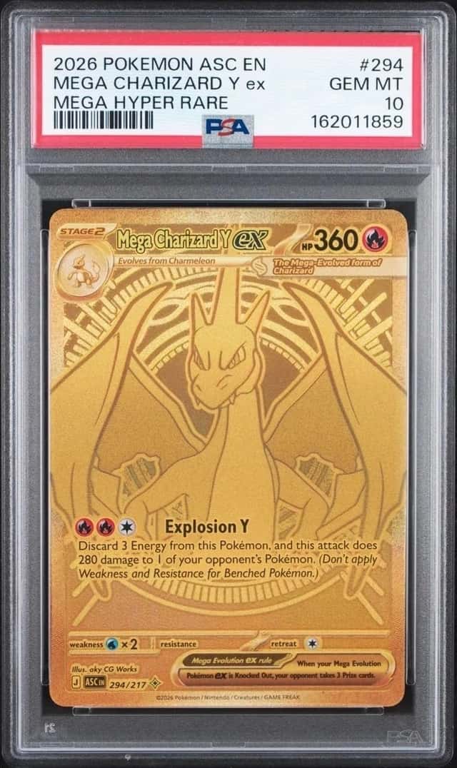 2026 POKEMON ASC EN-ASCENDED HEROES MEGA HYPER RARE MEGA CHARIZARD Y EX PSA 10