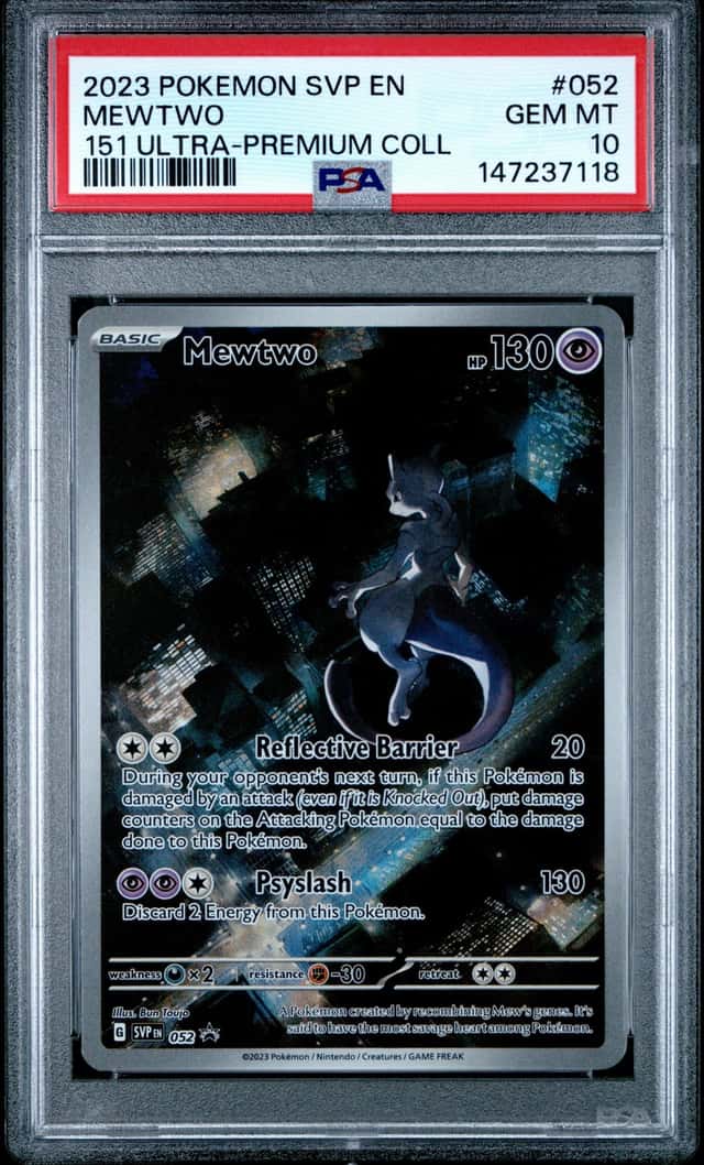 2023 POKEMON SVP EN 151 ULTRA PREMIUM COLLECTION MEWTWO #052 PSA 10 GEM MINT