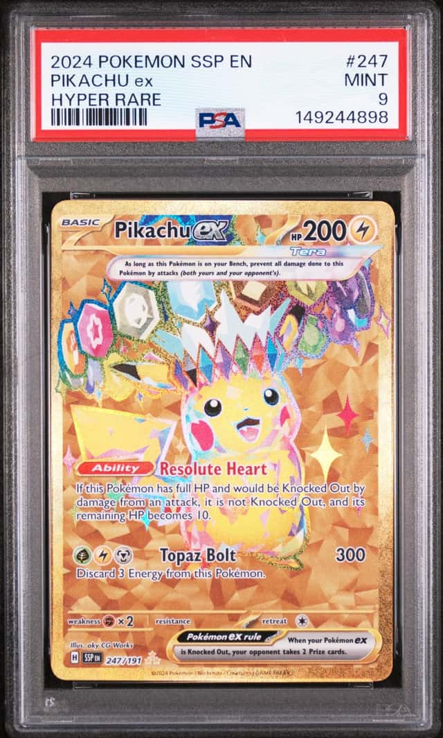 Pokemon Pikachu ex Surging Sparks 247/191 Holo PSA 9