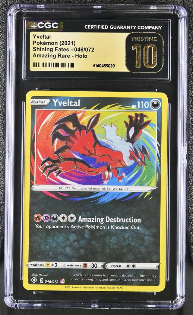 Pokemon Yveltal Shining Fates 046/072 Amazing Rare CGC 10 Pristine