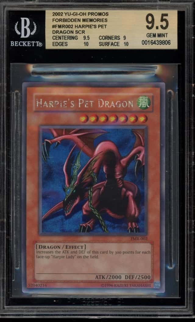 Yugioh Harpie's Pet Dragon SCR Forbidden Memories Promos FMR-002 BGS 9.5