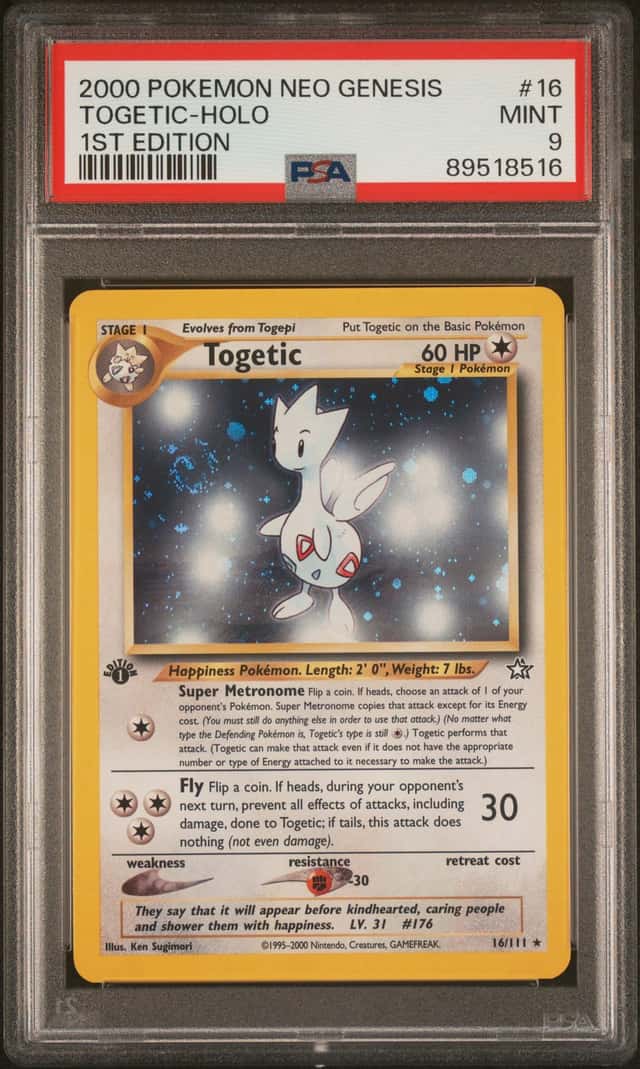 2000 Pokemon Neo Genesis 1st Edition Togetic Holo #16/111 PSA 9
