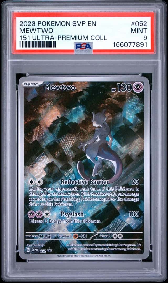 2023 POKEMON SVP EN-SV BLACK STAR PROMO #052 MEWTWO 151 ULTRA-PREMIUM COLL PSA 9