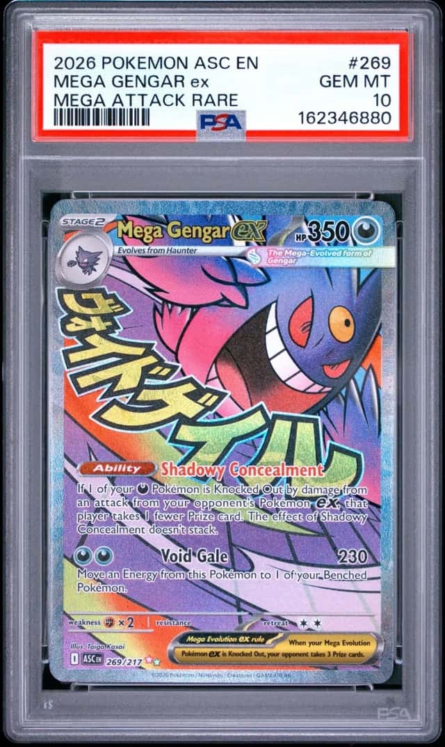 2026 POKEMON ASC EN-ASCENDED HEROES MEGA ATTACK RARE #269 MEGA GENGAR EX PSA 10