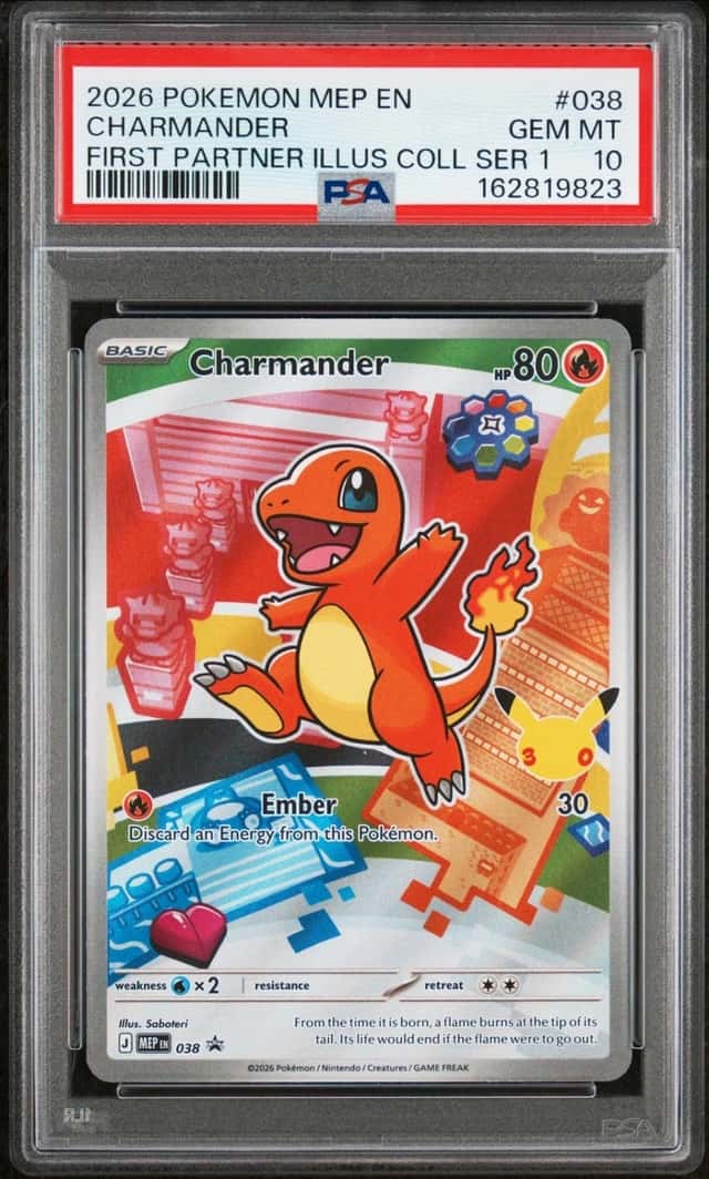 2026 POKEMON FIRST PARTNER ILLUSTRATION COLLECTION #038 CHARMANDER PSA 10