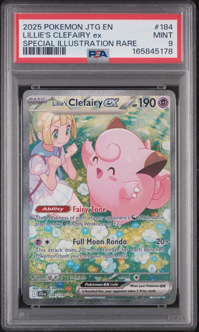 2025 POKEMON JTG EN-JOURNEY TOGETHER #184 LILLIE'S CLEFAIRY EX PSA 9