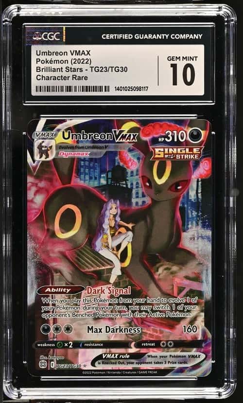 Pokémon Umbreon VMax Brilliant Stars TG23/TG30 CGC Graded Gem Mint 10!
