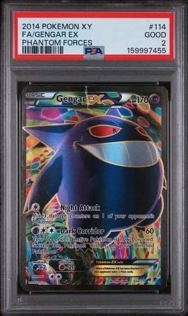 POKEMON GENGAR EX 2014 XY PHANTOM FORCES #114 FA PSA 2