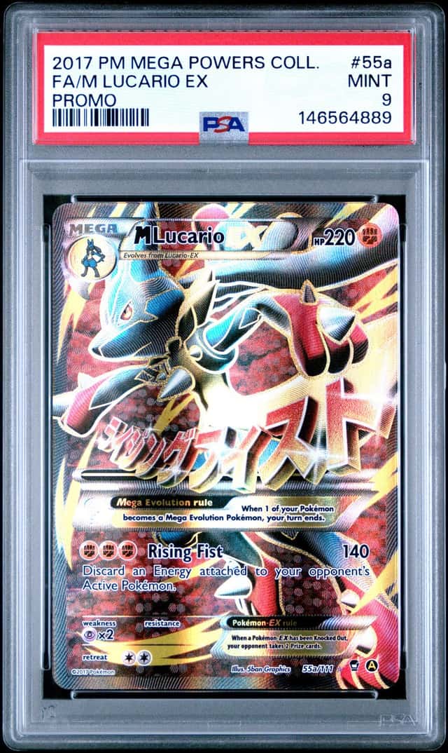 2014 Pokemon XY Furious Fists Mega Lucario Promos #55a /111 PSA 9