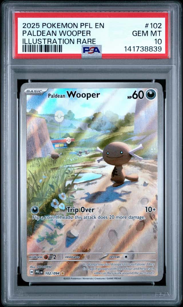 2025 Pokemon Phantasmal Flames Paldean Wooper Illustration Rare #102/094 PSA 10