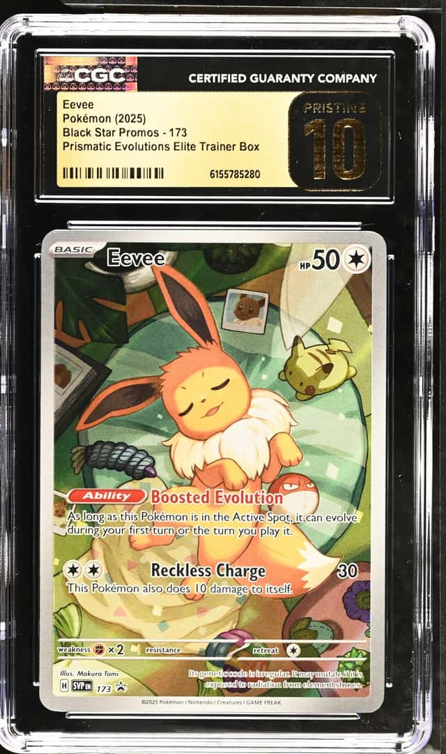 2025 Pokemon Prismatic Evolutions ETB Eevee Promo CGC Pristine 10