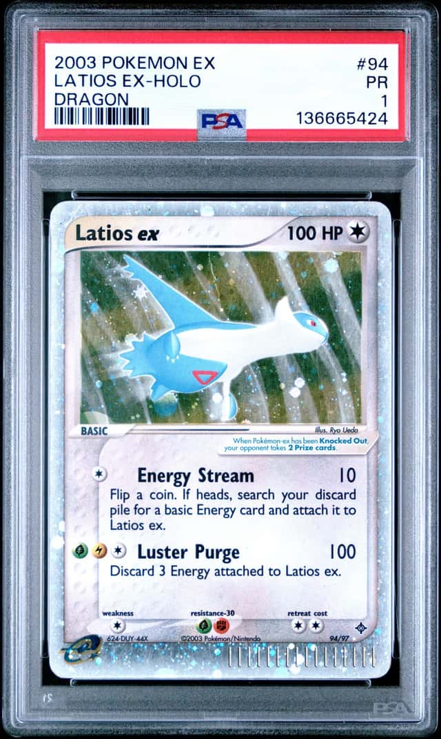 2003 Pokemon EX Dragon #94 Latios Holo PSA 1