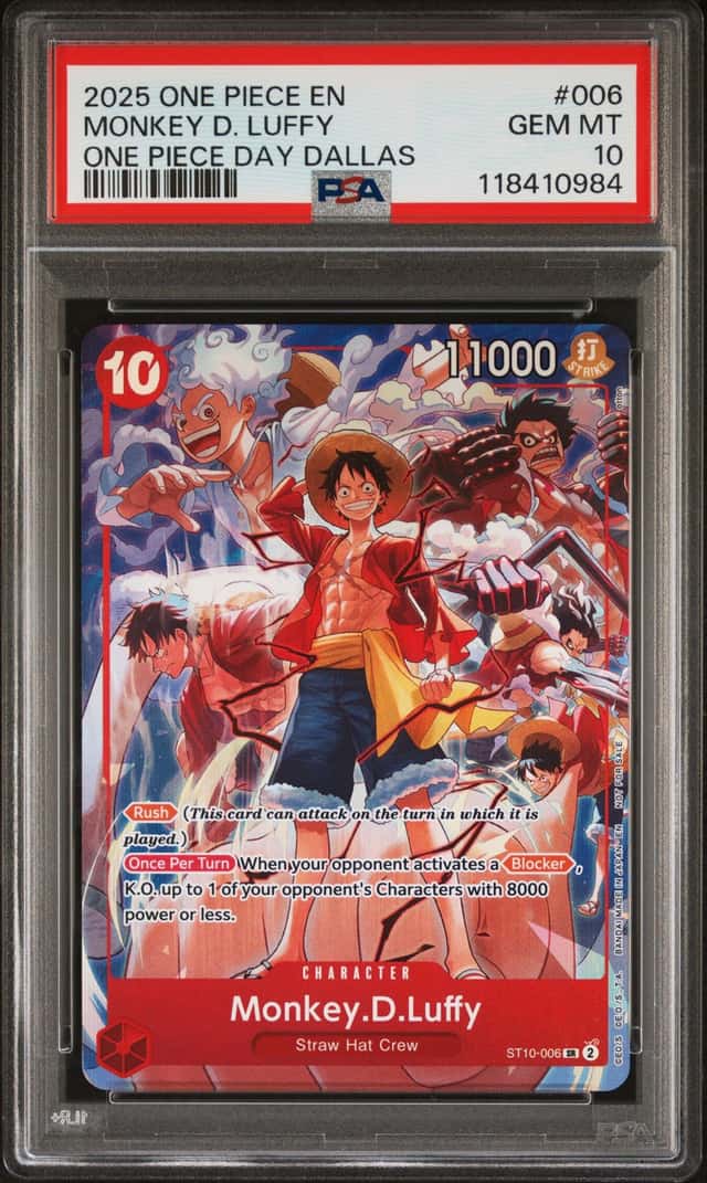 2025 One Piece Day Dallas Promo #006 Monkey D. Luffy PSA 10 GEM MINT
