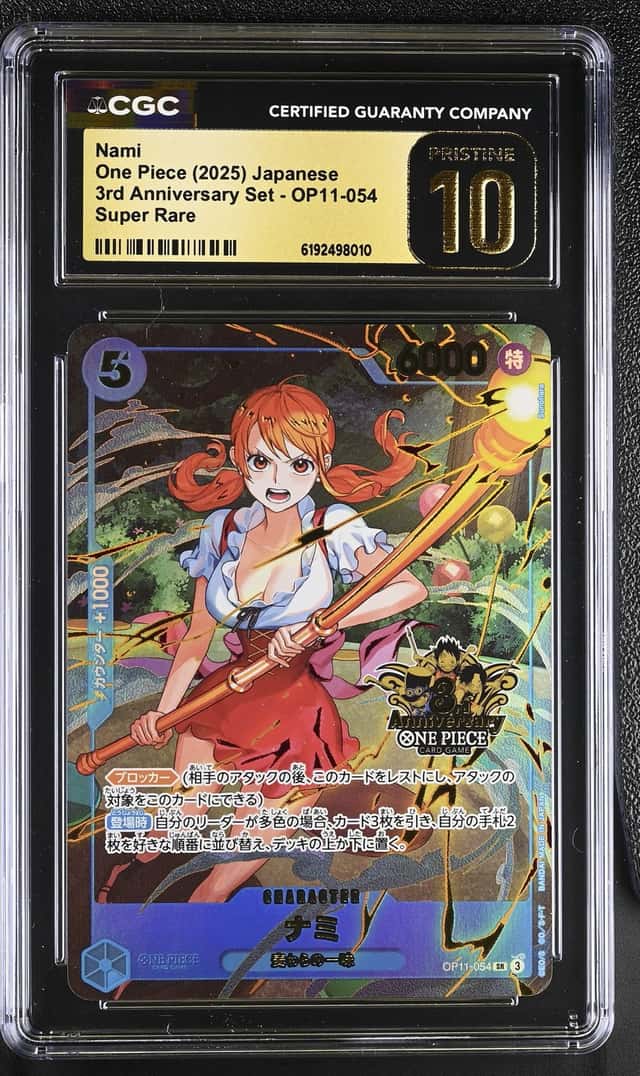 CGC PRISTINE 10 Nami OP11-054 SR One Piece 3rd Anniversary 2025 JP