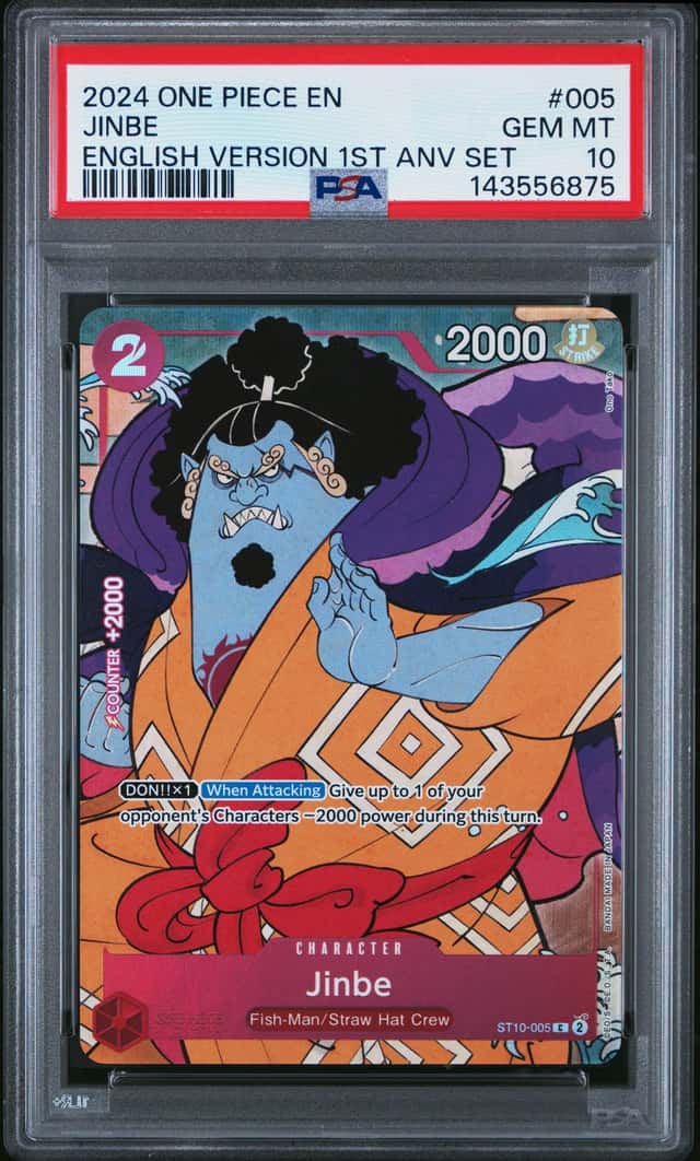 2024 One Piece English Version 1st Anniversary Set #005 Jinbe PSA 10 GEM MINT