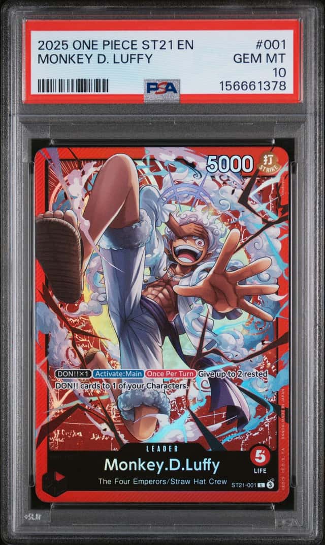 Monkey.D.Luffy ST21-001 PSA 10 2025 One Piece Starter Deck 21 EX Gear 5 Promo