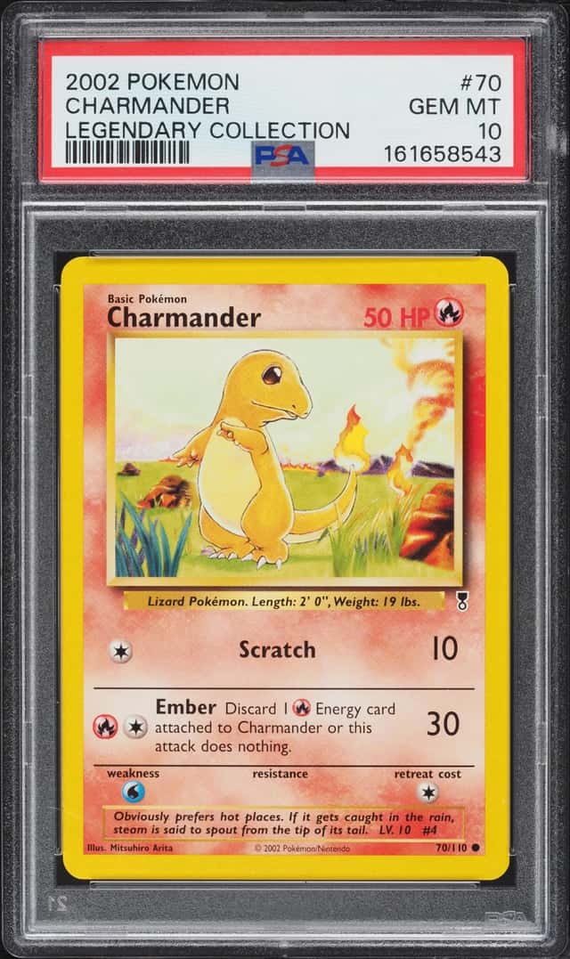 2002 Pokemon Legendary Collection Charmander #70 PSA 10 GEM MINT