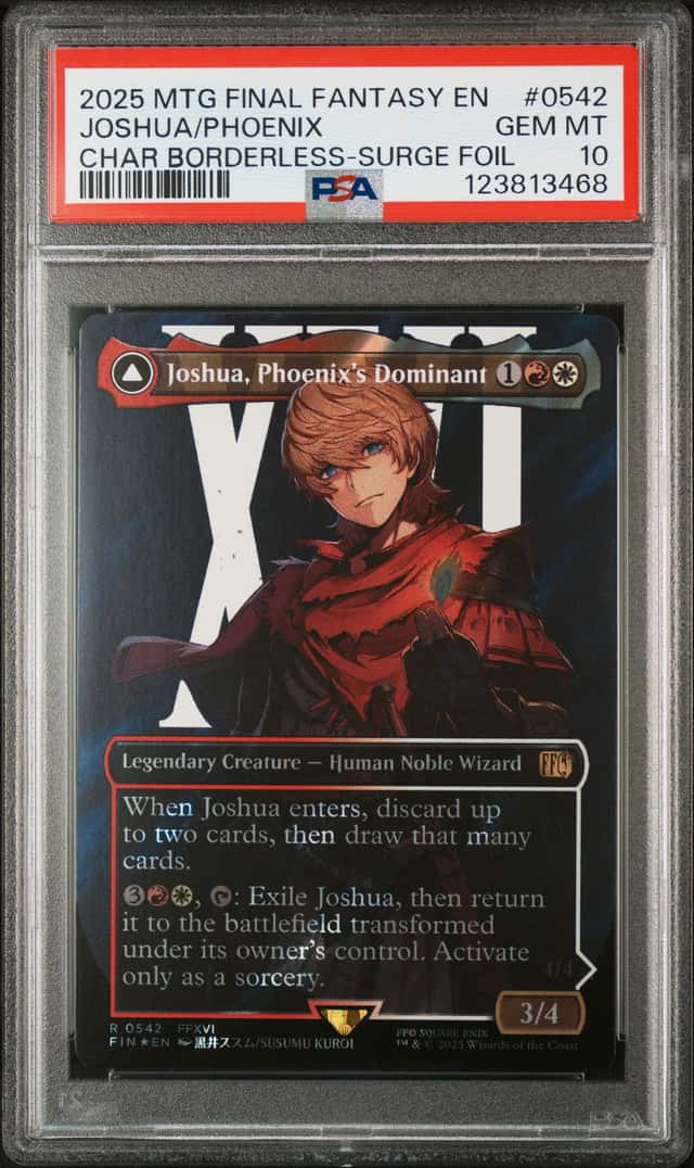 Joshua, Phoenix's Dominant (Borderless Surge Foil) #542 - Final Fantasy - PSA 10