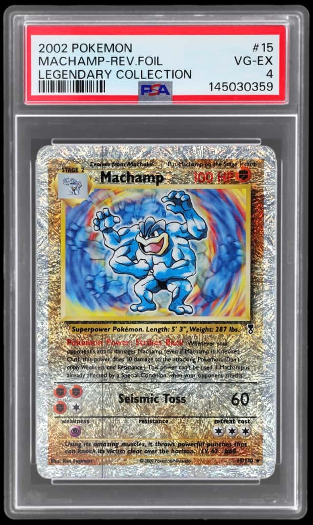 2002 Pokemon Legendary Collection Reverse Holo Machamp #15