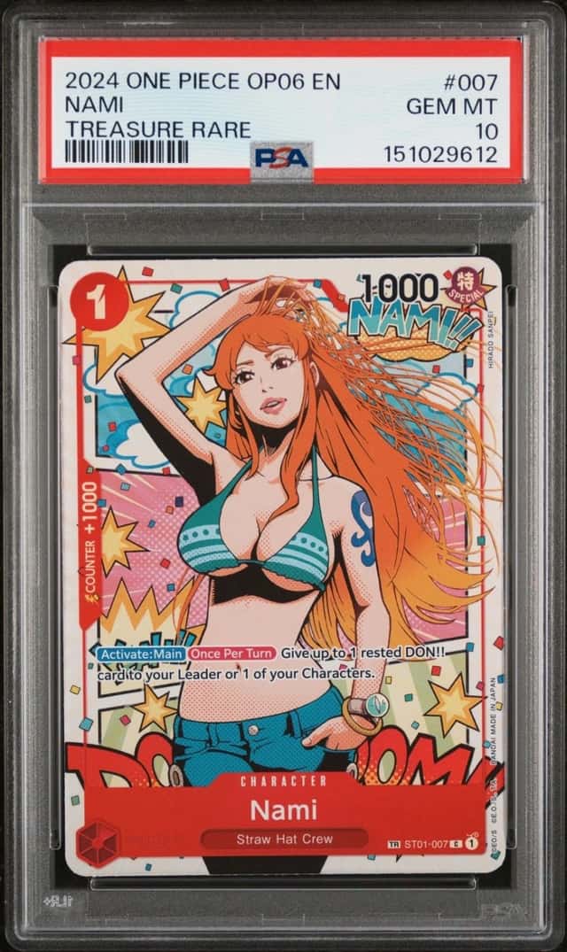 2024 ONE PIECE OP06-WINGS OF THE CAPTAIN TREASURE RARE #007 NAMI PSA 10