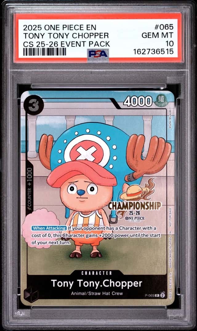 2025 ONE PIECE CHAMPIONSHIP 2025-26 EVENT PACK #065 TONY TONY CHOPPER PSA 10