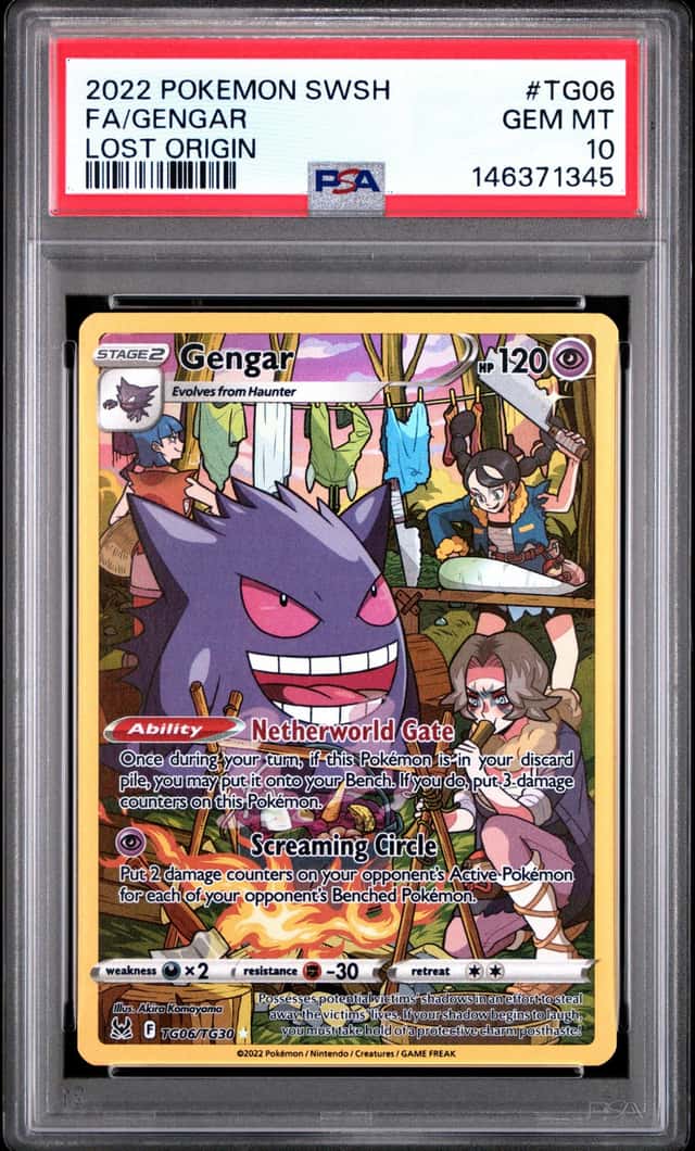 2022 Pokemon SWSH Lost Origin #TG06 FA Gengar PSA 10 GEM MINT