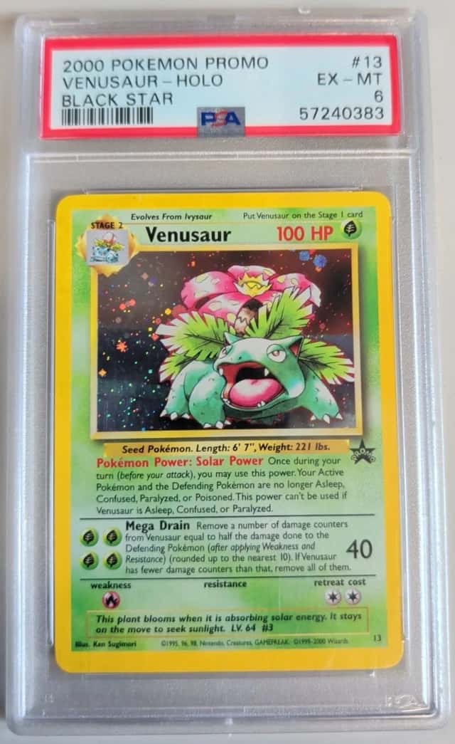 Venusaur #13 Holo - Black Star Promo - 2000 Pokémon WOTC - PSA 6 EX-MINT