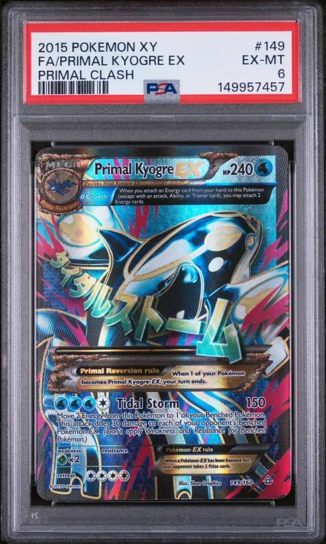 Pokemon Primal Kyogre EX XY Primal Clash Full Art 149/160 PSA 6