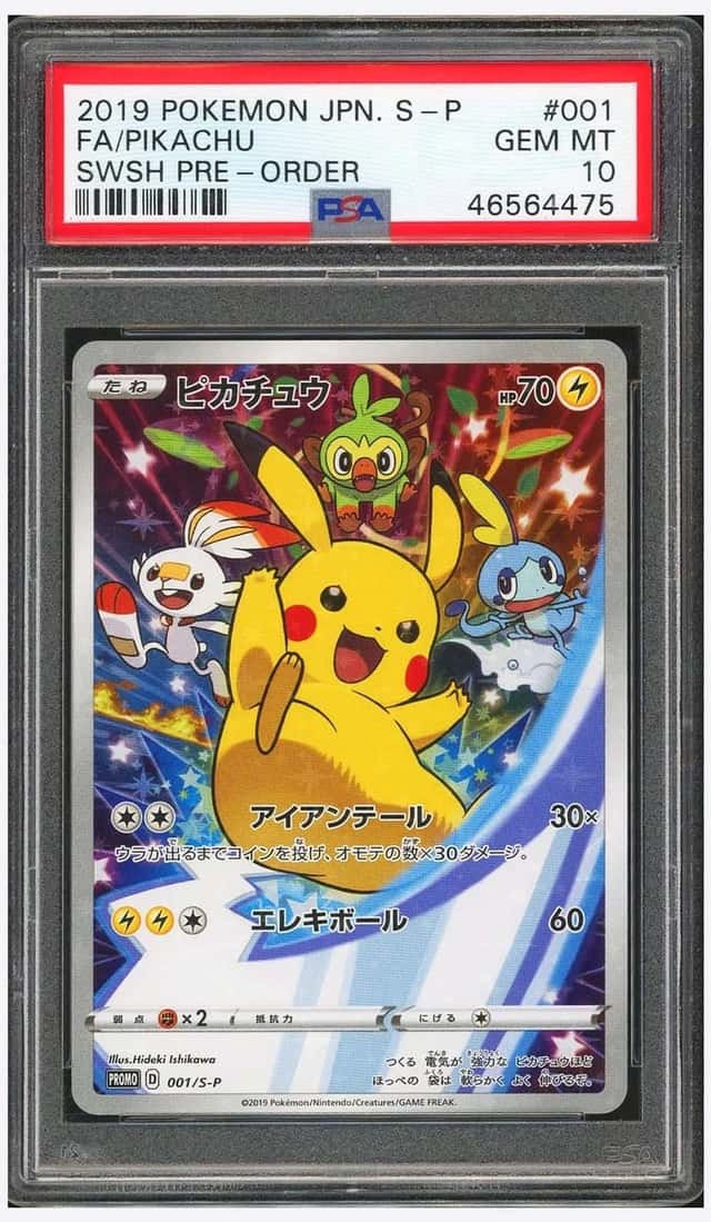 Pokemon PSA 10 Pikachu Promo 2019 001/S-P SWSH Pre-Order Japanese