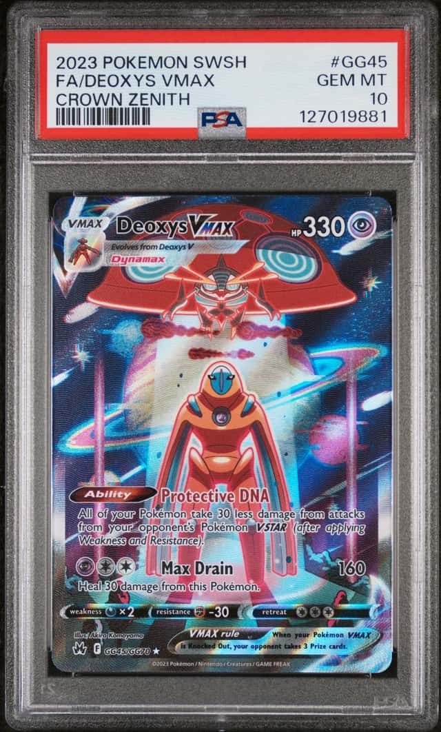 2023 Pokemon SWSH Crown Zenith Deoxys VMAX Galarian Gallery #GG45/GG70 PSA 10