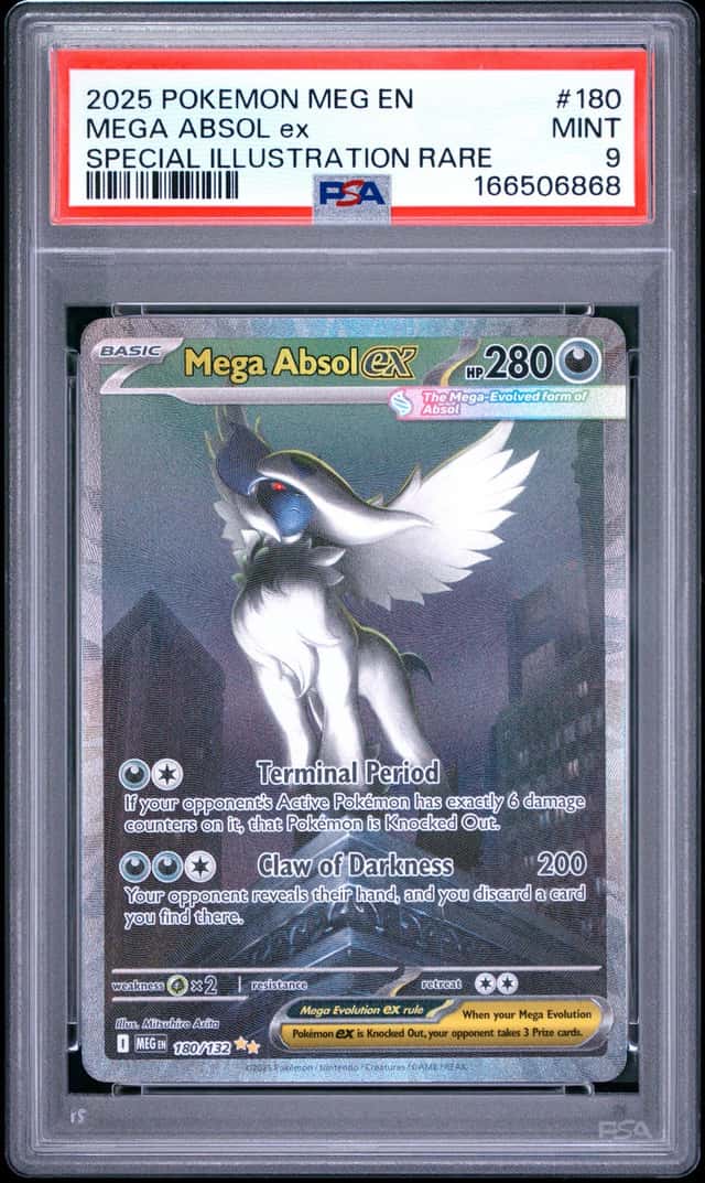 2025 POKEMON MEG EN-MEGA EVOLUTION SPECIAL ILLUSTRATION RARE MEGA ABSOL EX PSA 9