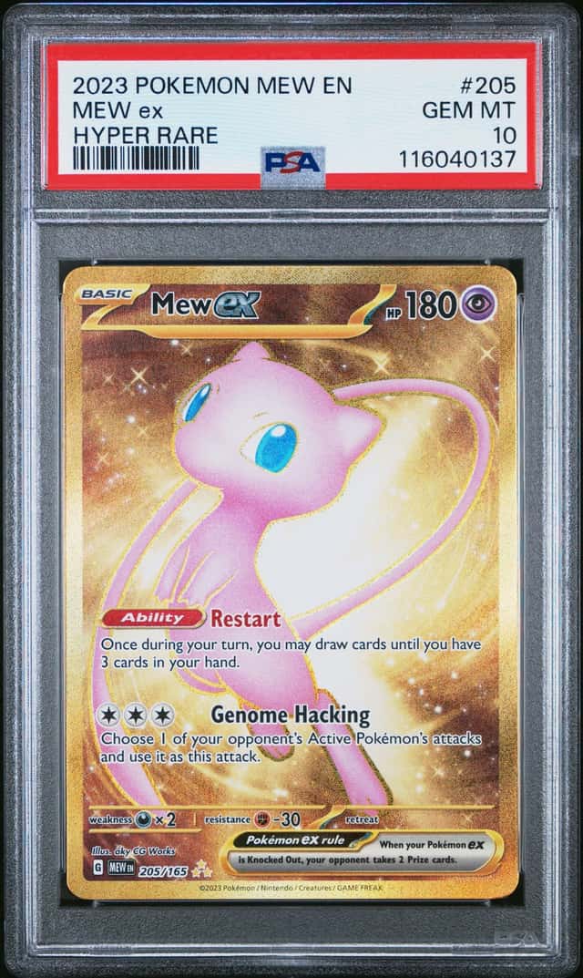 POKEMON MEW ex 2023 151 #205 HYPER RARE PSA 10