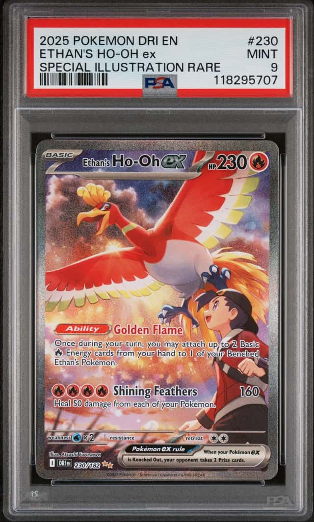 The Pokémon Company Ethan's Ho-Oh ex 230/182 SV10 PSA 9 SIR Holo English