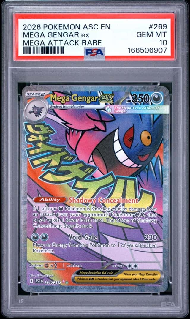 2026 POKEMON ASC EN-ASCENDED HEROES MEGA ATTACK RARE #269 MEGA GENGAR EX PSA 10
