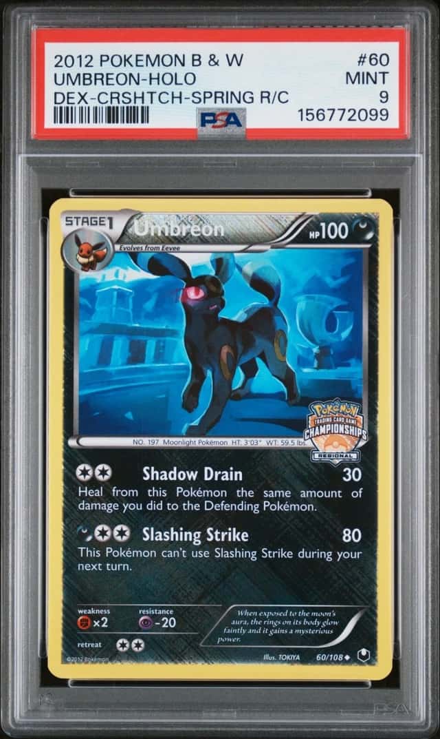 2012 POKEMON BLACK & WHITE DARK EXPLORERS #60 UMBREON-HOLO PSA 9