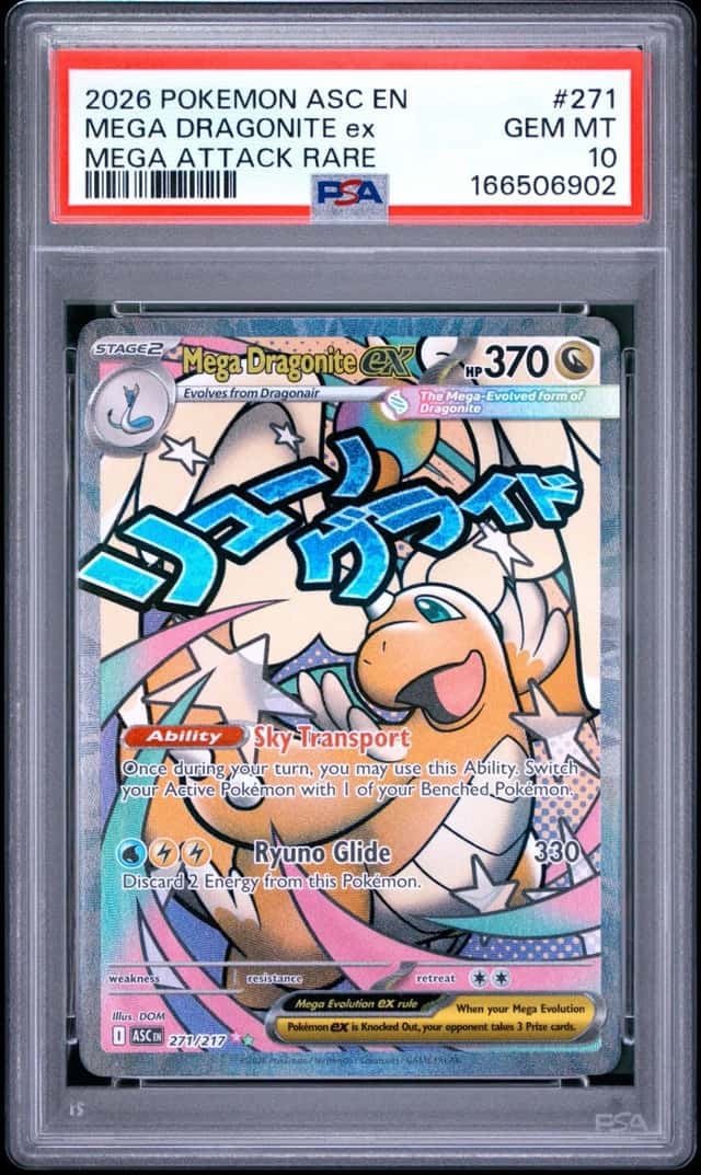 2026 POKEMON ASC EN-ASCENDED HEROES MEGA ATTACK RARE MEGA DRAGONITE EX PSA 10
