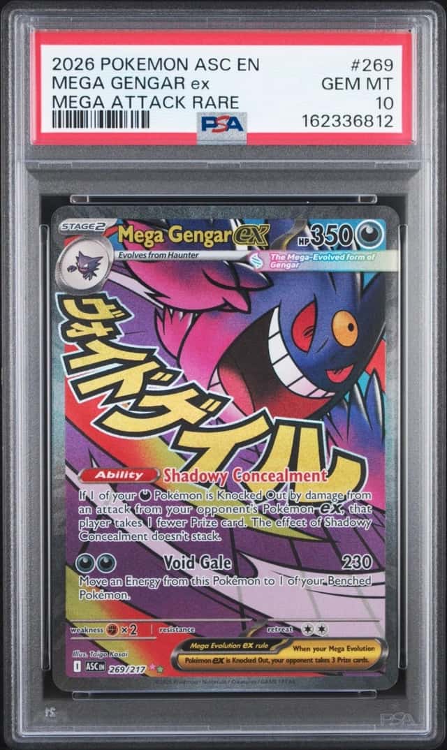 2026 POKEMON ASC EN-ASCENDED HEROES MEGA ATTACK RARE #269 MEGA GENGAR EX PSA 10