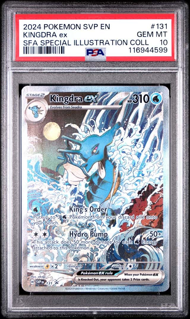 2024 POKEMON SVP EN-SV BLACK STAR PROMO #131 KINGDRA EX PSA 10